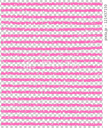 手描きのクレヨン素材　背景　横ボーダー 121437150