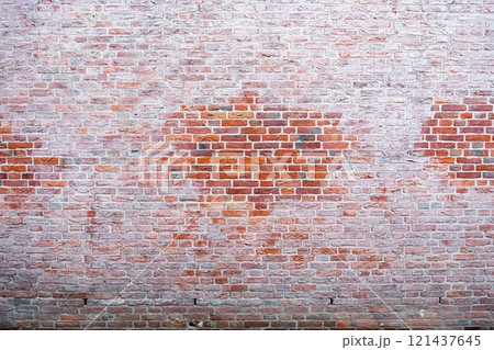 Closeup view of the red wall. Abstract pattern of a brick wall Closeup view of the red wall. Abstract pattern of a brick wall 121437645