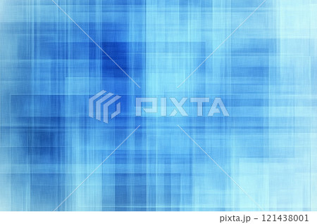 シンプルな青の正方形のグラデーションで組み合わせた抽象的な背景素材 121438001