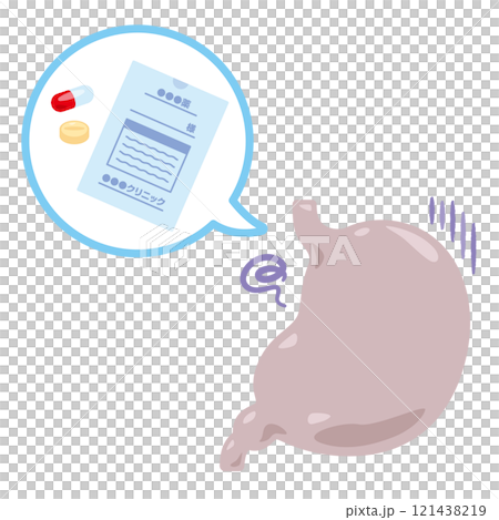 醫學和胃病的插圖 醫學和胃病的插圖 121438219