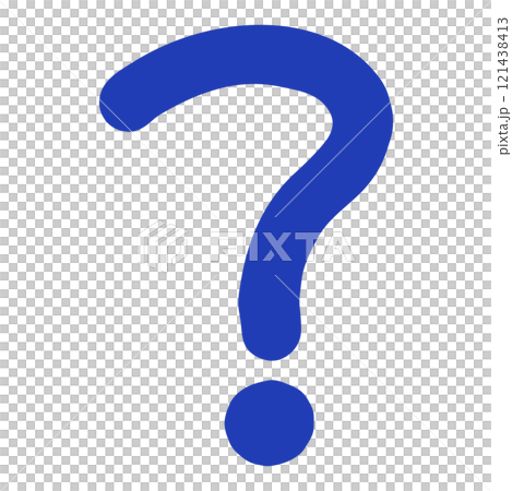 Handwritten question mark illustration 121438413