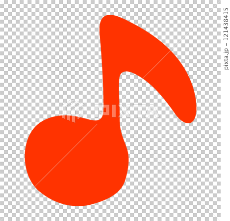 手書きの音符マークのイラスト 121438415