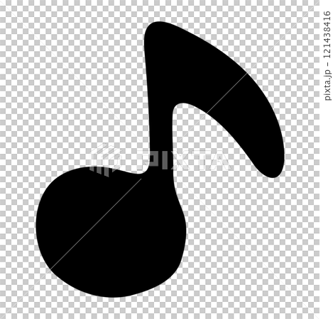 手書きの音符マークのイラスト 121438416