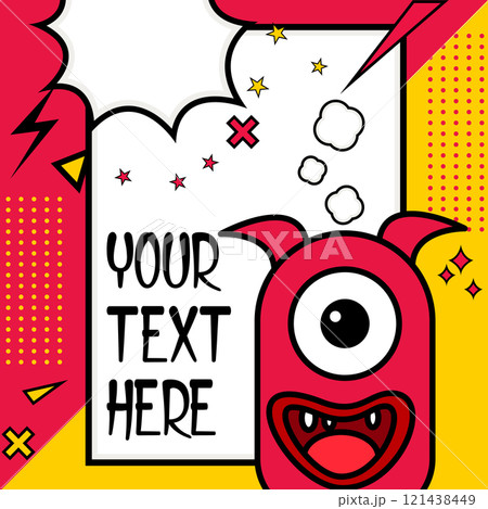 monster Memphis cover template background 121438449