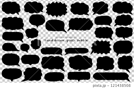 手描きの魅力満載！吹き出し素材セット 121438508