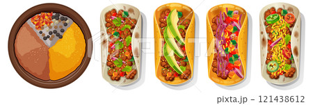 Delicious Mexican Food Platter Delicious Mexican Food Platter 121438612