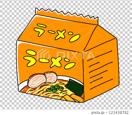 ゆるめシンプル袋麺 ベタ塗り ゆるめシンプル袋麺 ベタ塗り 121438782