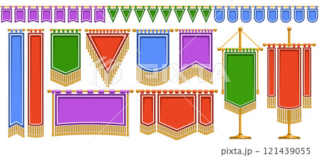 Vector Medieval Flag Set Vector Medieval Flag Set 121439055