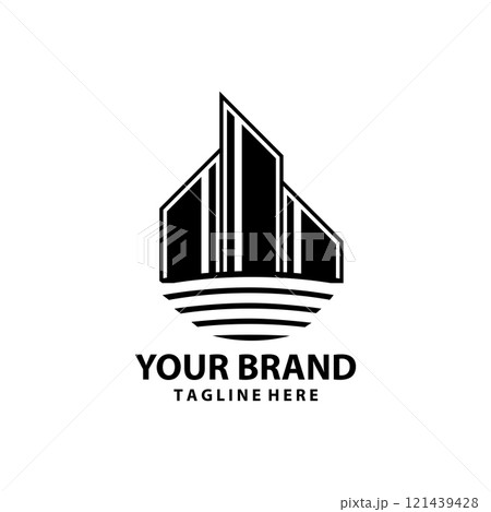 abstract architectural building vector logo design 121439428