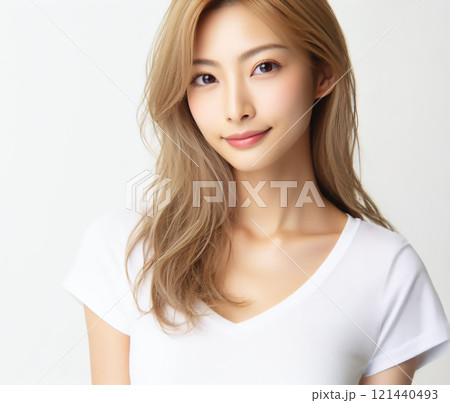 白いTシャツの美女 白いTシャツの美女 121440493