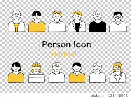 Upper body icon of a person (normal) 121440948