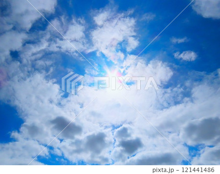 快晴　太陽　雲　 121441486