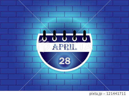 28 April Calendar Sign 28 April Calendar Sign 121441711