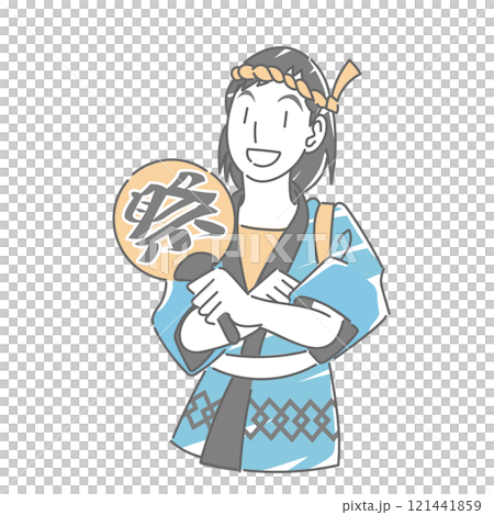 一個穿著法衣參加節慶的女孩 121441859