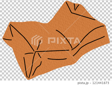 Vector illustration of eco friendly paper bag. A flat style icon showcasing paper production. Kraft paper bag for fast-food delivery. Vector illustration.	 121441873