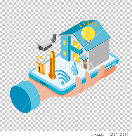 Smart home illustration 121442133