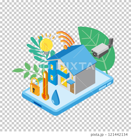 Smart home illustration 121442134