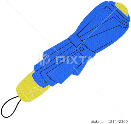 Folded Umbrella Accessory Vector Illustration On white background.	 121442369