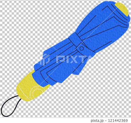 Folded Umbrella Accessory Vector Illustration On white background.	 121442369