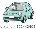 困っている運転手（カラー） 121442405