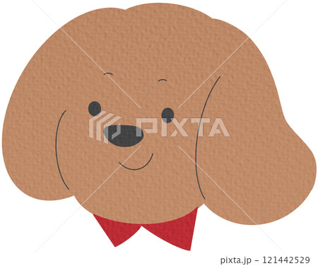 Cute and smile dog heads doodle vector set. Comic happy dog faces character design with flat color isolated on white background. Cute and smile dog heads doodle vector set. Comic happy dog faces character design with flat color isolated on white background. 121442529