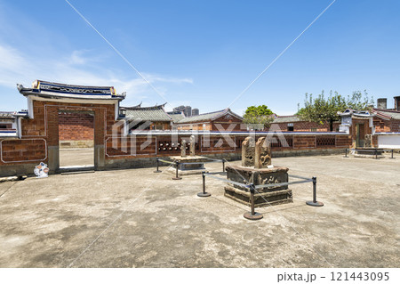 Building view of the Lee Teng-fan's Ancient Residence in Daxi of Taoyuan, Taiwan. Building view of the Lee Teng-fan's Ancient Residence in Daxi of Taoyuan, Taiwan. 121443095