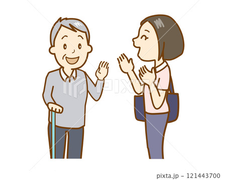 1人暮らしの高齢者を訪問する福祉の相談員、介護士 1人暮らしの高齢者を訪問する福祉の相談員、介護士 121443700