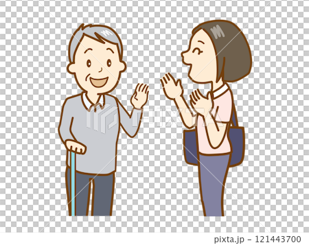 1人暮らしの高齢者を訪問する福祉の相談員、介護士 1人暮らしの高齢者を訪問する福祉の相談員、介護士 121443700