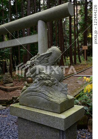 奥宮　眞名井神社（真名井神社）阿行の狛龍 121444226