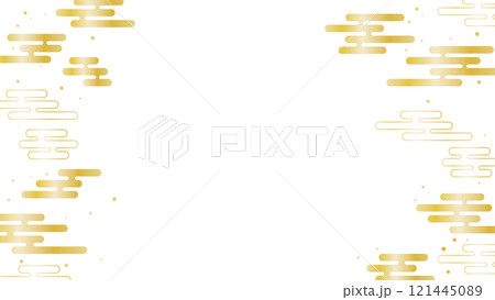 エ霞 フレーム 和風 雲 金色 ゴールド ベクター 高級感 エ霞 フレーム 和風 雲 金色 ゴールド ベクター 高級感 121445089