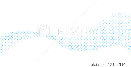 水色 水玉 波 ランダム カーブ ウェーブ ベクター 水色 水玉 波 ランダム カーブ ウェーブ ベクター 121445164
