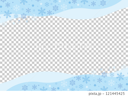 雪 シンプル ウェーブ フレーム 上下 雪 シンプル ウェーブ フレーム 上下 121445425