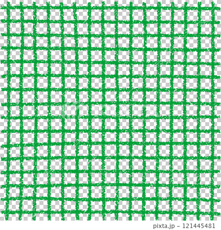 手描きのクレヨン素材　背景　チェック柄 121445481