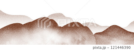 Particles of earth and dust. Brown sand texture.Top view of the cake. Vector illustration Particles of earth and dust. Brown sand texture.Top view of the cake. Vector illustration 121446390