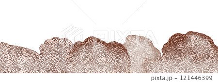 Particles of earth and dust. Brown sand texture.Top view of the cake. Vector illustration Particles of earth and dust. Brown sand texture.Top view of the cake. Vector illustration 121446399