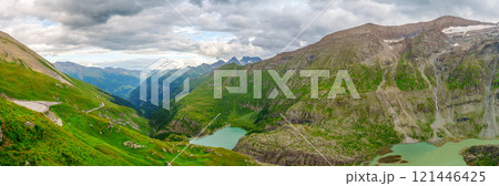Picturesque Pasterze Glacier in the heart of Hohe Tauern National Park in Austria. Picturesque Pasterze Glacier in the heart of Hohe Tauern National Park in Austria. 121446425