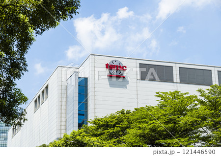 Taiwan Semiconductor Manufacturing Company (TSMC) plant in Hsinchu Science Park, Taiwan, TSMC is the world's largest dedicated independent semiconductor foundry. 121446590