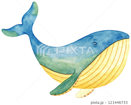 クジラの水彩イラスト 121446733