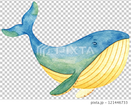クジラの水彩イラスト 121446733
