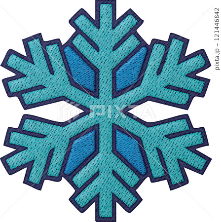 A patchwork snowflake embroidery ornament seasonal stitch art for christmas decor A patchwork snowflake embroidery ornament seasonal stitch art for christmas decor 121446842