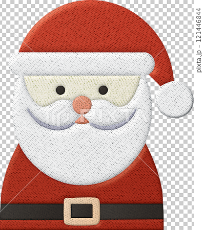 Festive embroidery of santa claus a patchwork ornament for seasonal decor 121446844