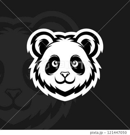 Panda head, illustration mascot esport logo 121447050
