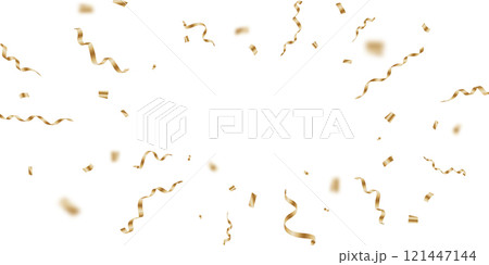 golden confetti background for festival decoration vector illustration 121447144