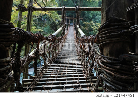 祖谷のかずら橋 ／ 日本三奇橋【徳島県三好市西祖谷山村善徳】 121447451