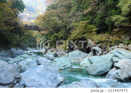 祖谷のかずら橋 ／ 日本三奇橋【徳島県三好市西祖谷山村善徳】 121447475