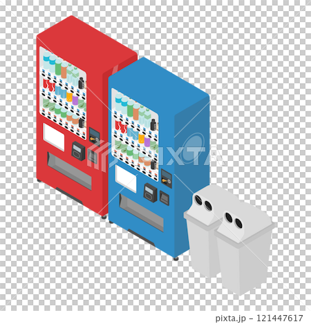 Isometric illustration: vending machine Isometric illustration: vending machine 121447617