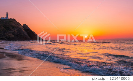 角田浜の夕暮れ 角田浜の夕暮れ 121448006
