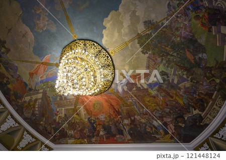 Historical painting on the ceiling of the Opera and Ballet Theater, the 30s of the 20th century 121448124