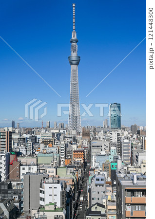東京都の都市風景とスカイツリー 東京都の都市風景とスカイツリー 121448300