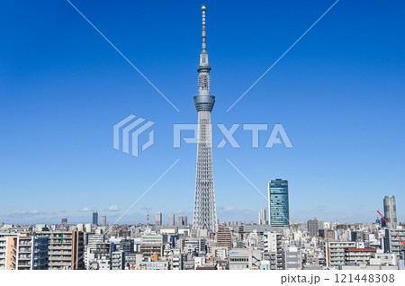 東京都の都市風景とスカイツリー 東京都の都市風景とスカイツリー 121448308
